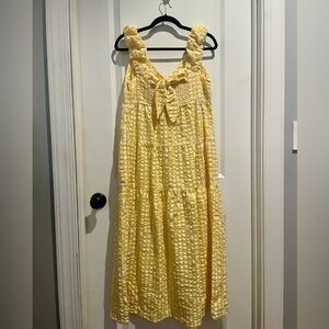 Old Navy - Women’s Yellow Gingham Tie Back Dress